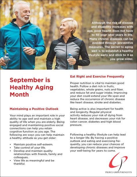 September Is Healthy Aging Month • Pierce Group Benefits