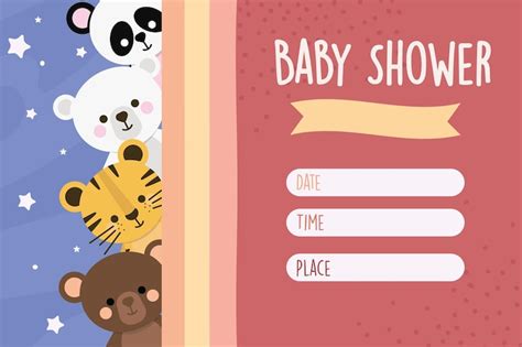 Premium Vector Cute Baby Shower Card