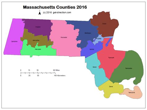 Map Of Massachusetts Counties