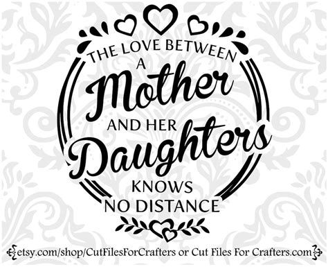 The Love Between A Mother And Her Daughters Knows No Distance Etsy