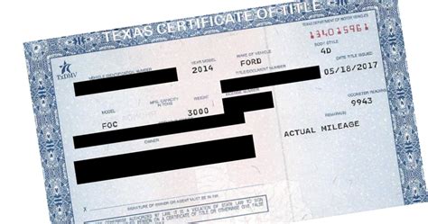 Texas Vehicle Registrations Titles And Licenses