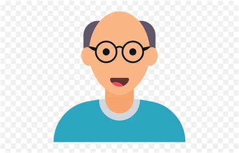 Grandfather Icon Of Flat Style Senior Citizen Face Icon Emojigrandpa