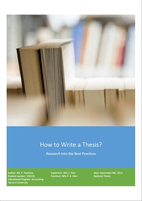 How To Create A Title Page For Your Dissertation Including Examples