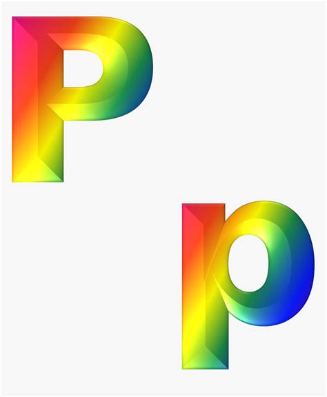 Rainbow Letter P Hd Png Download Kindpng