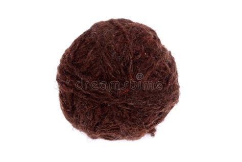 Brown Wool Ball Stock Image Image Of Center Wound Brown 8324289