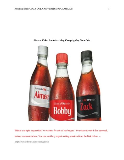 Pdf Share A Coke An Advertising Campaign By Coca Cola Vinay Ghosh