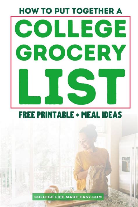 Basic College Grocery List The Poor Student Must Haves In 2023