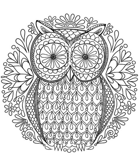 Magical Owl With Big Eyes Mandala Mandalas With Animals
