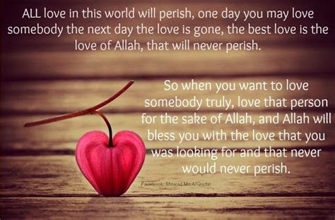 The Love Should Be Love For The Sake Of Allah