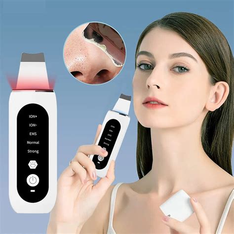 ultrasonic skin scrubber peeling blackhead remover face lifting deep face cleaning ion ance pore