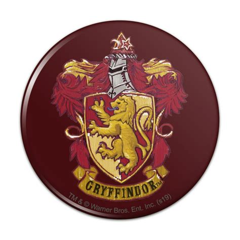 Harry Potter Gryffindor Painted Crest Pinback Button Pin Badge
