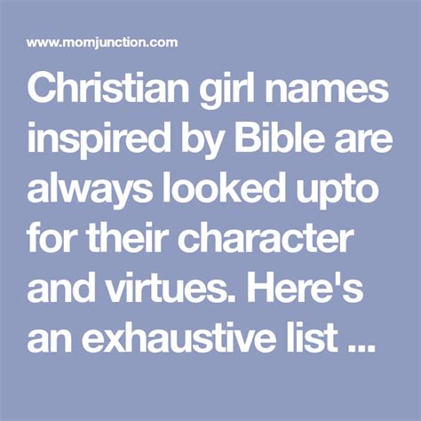 175 Beautiful And Unique Christian Baby Girl Names In 2020 Christian