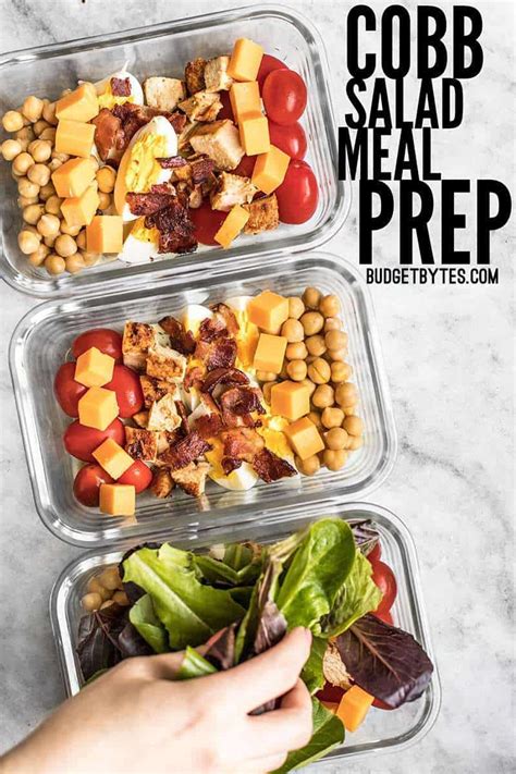 Healthy And Fresh Cobb Salad Meal Prep Budget Bytes