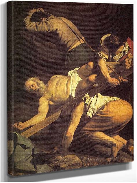…in one of these paintings, the crucifixion of saint peter, during a restoration of the pauline chapel begun in 2004. The Crucifixion Of St Peter By Caravaggio Art Reproduction ...