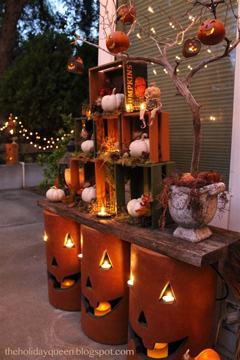 Home Depot Outdoor Pumpkin Luminaries Halloween Decorations
