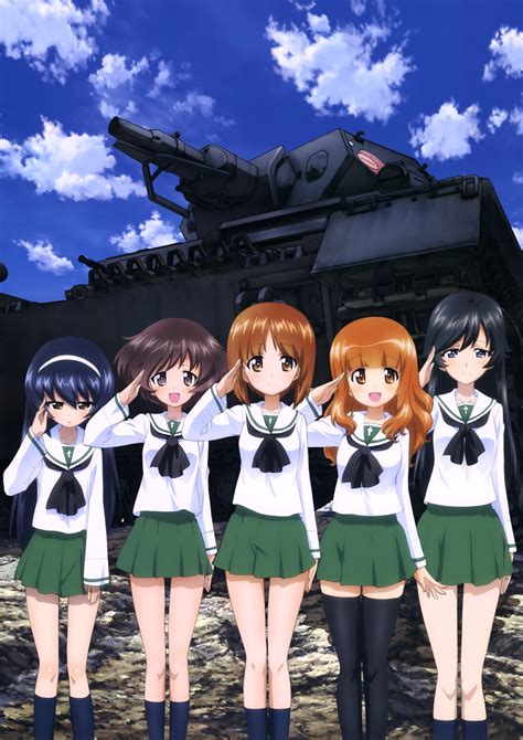 Girls Und Panzer Yukari Akiyama Hana Isuzu Miho Nishizumi Mako