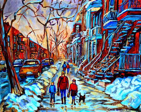 Streets Of Montreal Painting By Carole Spandau Pixels