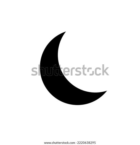 Half Moon Night Sky Black Crescent Stock Vector Royalty Free