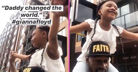 George floyd, the name of change. floyd was killed during an arrest in minnesota on may 25, after a white police officer kneeled on his neck for nearly nine minutes. George Floyd's 6-Year-Old Daughter Speaks Out: 'Daddy Changed The World'