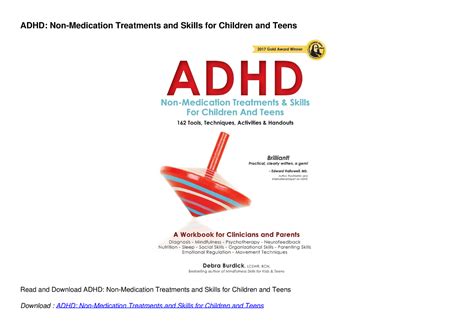 Pdf Read Online Adhd Non Medication Treatments And Skills For