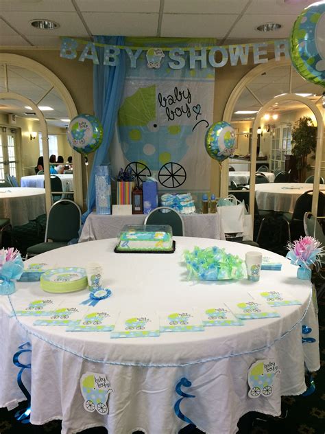 Make diy decorations for baby showers with these ideas for cake, banners, favors, invitations and games to play. Dollar Store Baby Shower Decoration for a Boy | Ideas ...