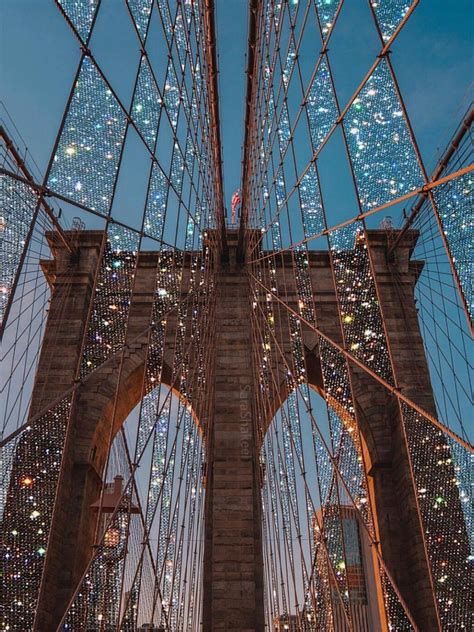 Brooklyn Bridge Nyc Glitter Photography Aesthetic Wallpapers Pictures