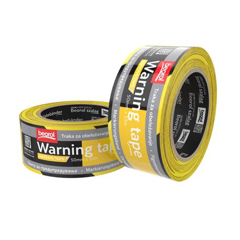 Warning Tape 50mm X 33m Yellowblack Beorol