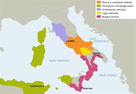 Mapa De La Expansión De Roma En El Siglo Iv Ac Mapa Del Imperio