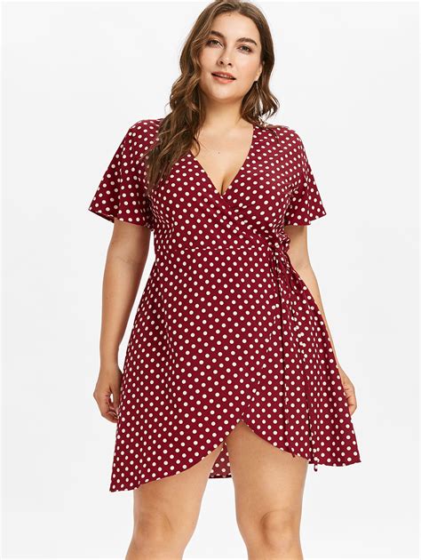 Buy Wipalo Sexy Dot Print Vintage Minni Dress Women Summer Deep V Neck Short
