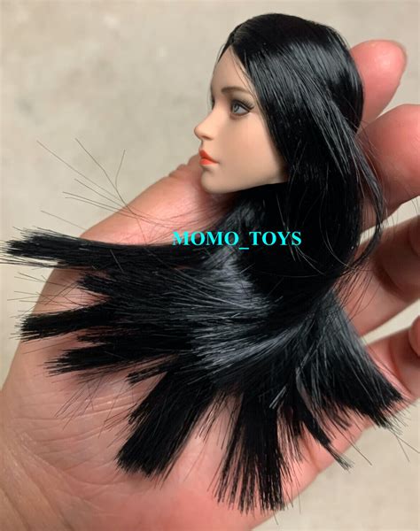 16 Female Head Sculpt Black Hair Blue Eyes For 12 Phicen Hot Toys Figure Usa Ebay