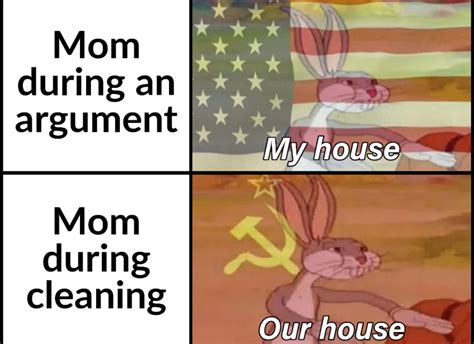 Like so many cartoon figures, bugs has been appropriated for meme purposes in the past few years. Communist and Capitalist Bunny : MemeTemplatesOfficial