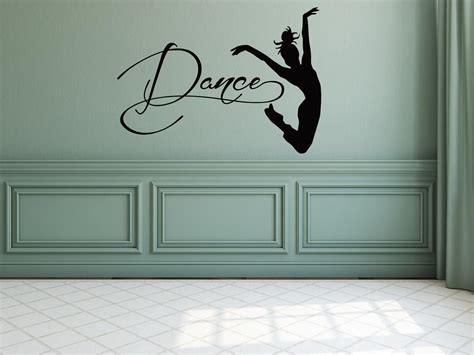 Dance Wall Decal Vinyl Sticker Dancer Silhouette Wall Decal Etsy In