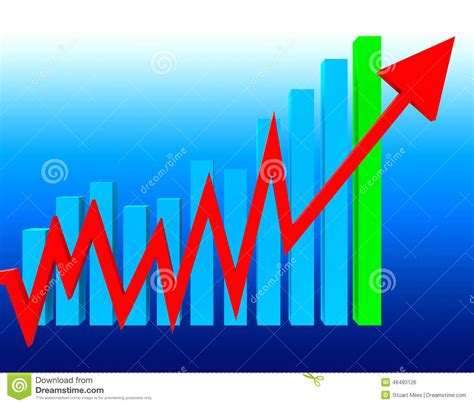Graph Increasing Means Statistics Infochart And Investment Stock ...