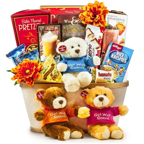 Or you can choose to have a get well balloon paired with a teddy bear or with a flower bouquet, all for delivery. Talking Get Well Soon Bear - Get Well Gift Basket - Toronto