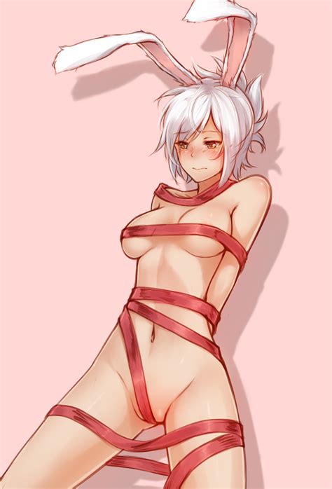 Rule 34 1girls Animal Ears Arms Behind Back Battle Bunny Riven Blush