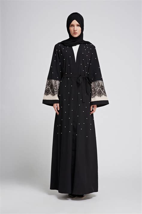 2018 Muslim Clothing Dubai Black Abaya Kaftan Dress In Islamic Clothing