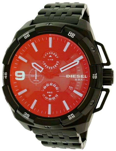 Dz 4395 Iridiscent Red Diesel Watch Black Watch Watches