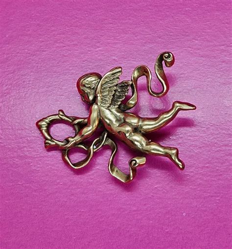 vintage mma metropolitan museum of art angel cherub cupid brooch pin pendant 48 00 picclick