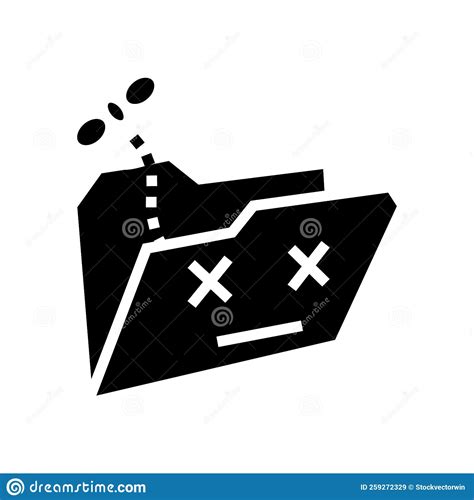 Empty Folder Glyph Icon Vector Illustration Stock Illustration