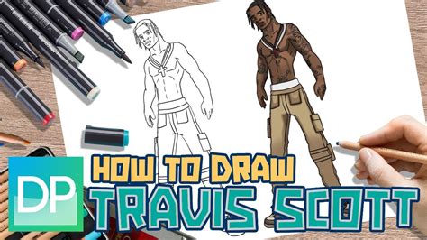 Drawpedia How To Draw Travis Scott From Fortnite Step By Step