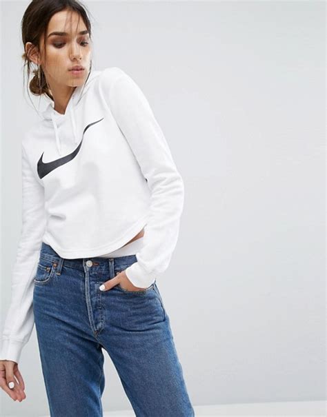 Cropped hoodies women zipper zip up cute aesthetic white sweaters sweatshirts oversized plus size. Nike Cropped Hoodie In White | ASOS