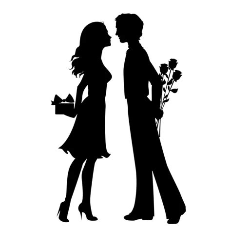 Silhouettes Of Man And Woman With Ts Stock Vector Image By ©olga