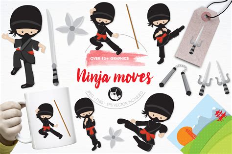 Ninja Moves Graphic By Prettygrafik · Creative Fabrica