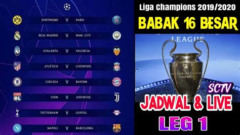 Jadwal liga champions leg 2 bergulir pekan ini, dua laga live di sctv. Jadwal 16 Besar Liga Champion 2020 / Jadwal Leg 1 Babak 16 ...
