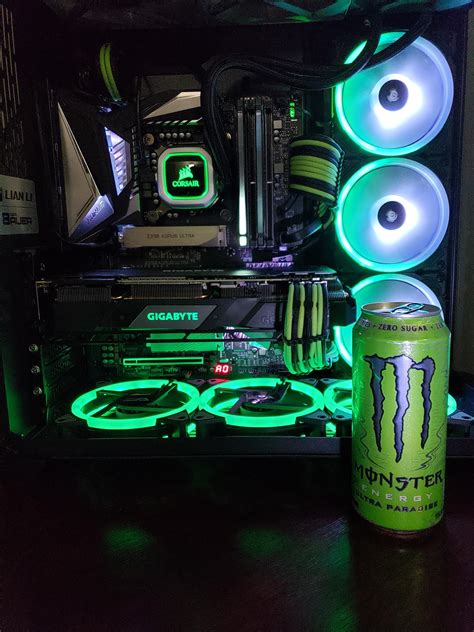 New Gaming Rig New Favorite Monster Energy Match Made In Pcmr Heaven R Pcmasterrace