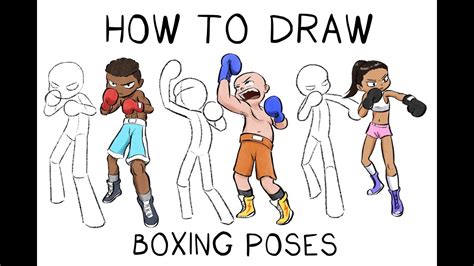 How To Draw Boxing Poses YouTube