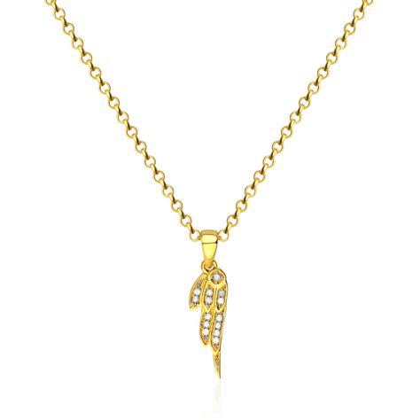 Angelina Diamond Wing Pendant And Chain By Sweet Marie Jewellery