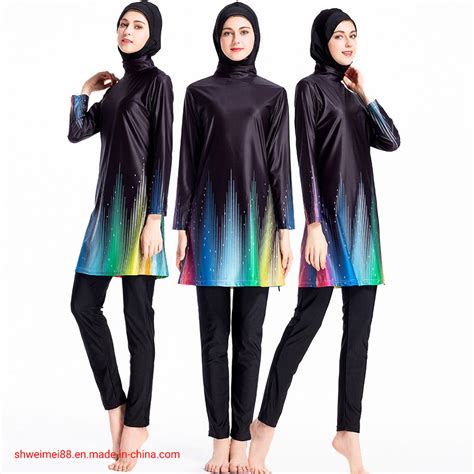 Islamic Muslim Women Sportswear Costume Womens Modest Swimsuit Lady