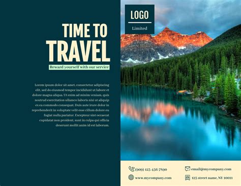 Time To Travel Brochure Brochure Template