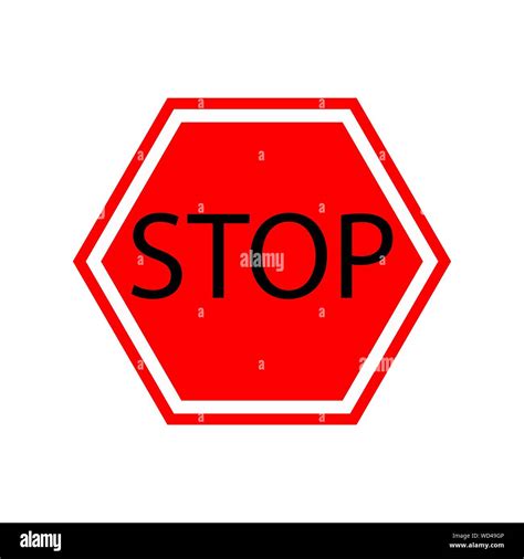 red stop sign isolated on white background traffic regulatory warning stop symbol vector